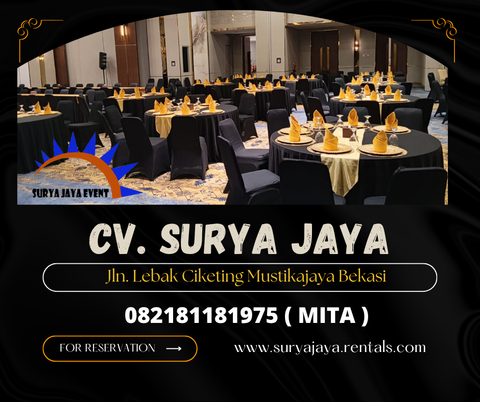 Rental Round Table Taplak Hitam Event Livin Mandiri